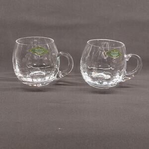 Shannon Crystal Designs of Ireland Irish Coffee/Tea Mugs Set of 2